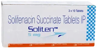 Soliten 5 mg Tablet (Solifenacin 5mg) is a muscarinic antagonist that is used in the treatment-RX Supply