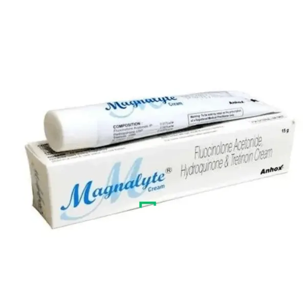 Magnalyte Cream (Fluocinolone Acetonide/Hydroquinone/Tretinoin) is a medicine that contains-RX Supply