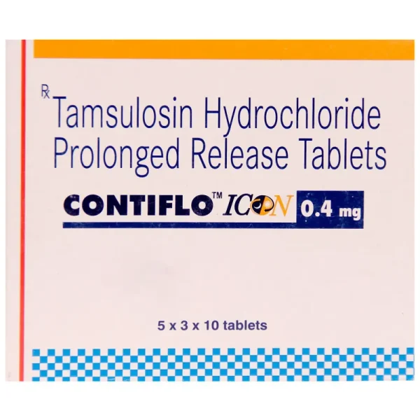 Contiflo Icon 0.4mg Tablet (Tamsulosin) is an alpha-adrenergic antagonist that is used in the treatment-RX Supply
