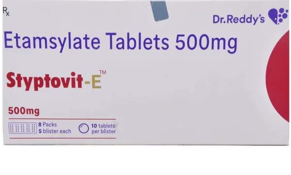 typtovit E Tablet (Ethamsylate) is used in the treatment of bleeding. It is used to prevent or reduce-RX Supply
