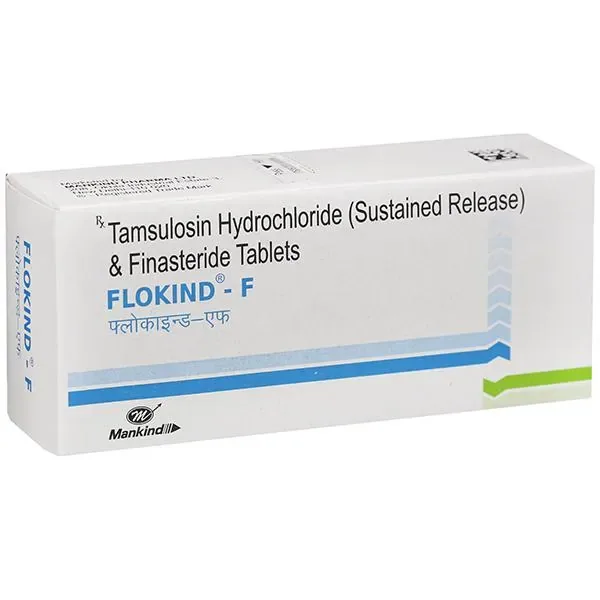 Flokind F Tablet (Tamsulosin 0.4mg/Finasteride 5mg) is a combination of two medicines that work-RX Supply