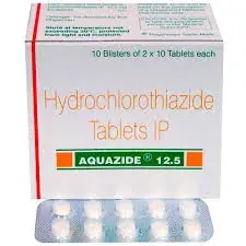 Aquazide 12.5 mg (Hydrochlorothiazide 12.5mg) is a diuretic medication used to treat high blood pressure-RX Supply