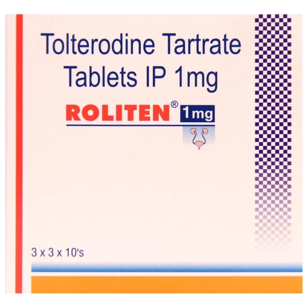 Roliten Tablet (Tolterodine) is used in the treatment of overactive bladder | RX Supply