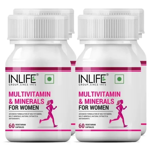 Inlife Multivitamin & Minerals Capsule for Women are a complete multivitamin complex designed to support every aspect of wome