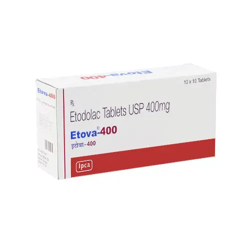 ETOVA (ETODOLAC) is a non-steroidal anti-inflammatory drug (NSAID) that is used to treat pain and inflammation.