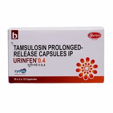Urinfen 0.4 Capsule (Tamsulosin 0.4mg) is an alpha-adrenergic antagonist that is used in the treatment -RX Supply