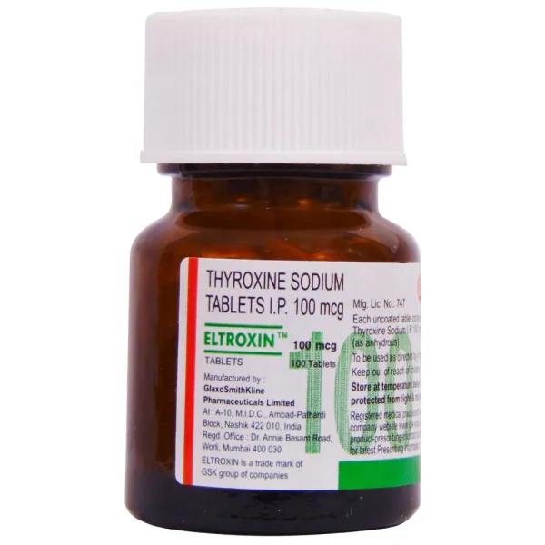 Eltroxin 100 mcg (Thyroxine Sodium) is a medicine used to treat an underactive thyroid gland | RX Supply