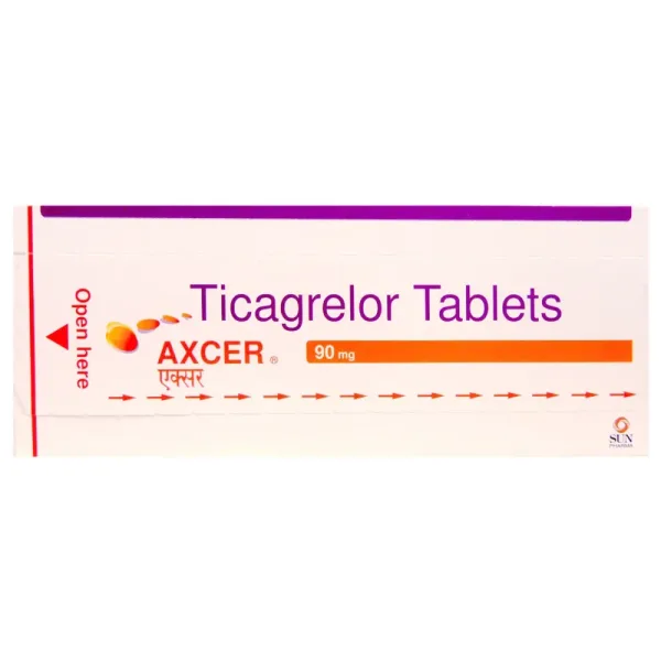 Ticagrelor 90 mg (Axcer) belongs to a group of medicines called antiplatelet or blood thinners | RX Supply