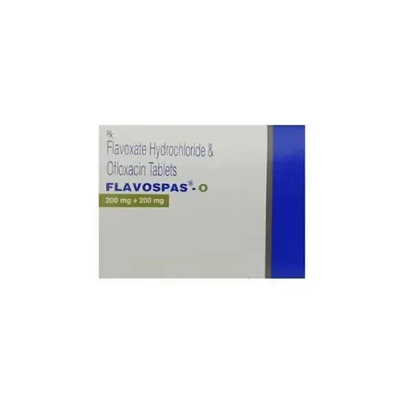 Flavospas O 400mg Tablet (Ofloxacin 200mg/ Flavoxate 200mg) effectively treats urinary tract-RX Supply
