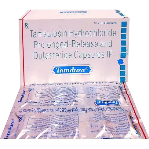 Tamdura Capsule (Tamsulosin 0.4mg/ Dutasteride 0.5mg) are a combination medication containing Tamsulosin and Dutasteride