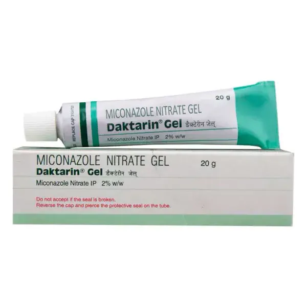 DAKTARIN GEL (MICONAZOLE) is a powerful antifungal medication containing 2% miconazole
