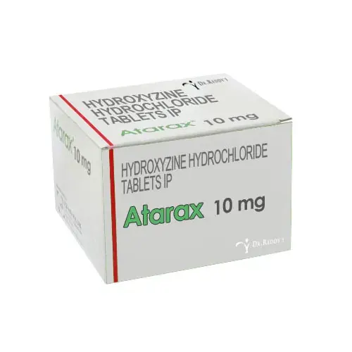 Atarax (Hydroxyzine), is an antihistamine used to treat itching, anxiety, and tension.