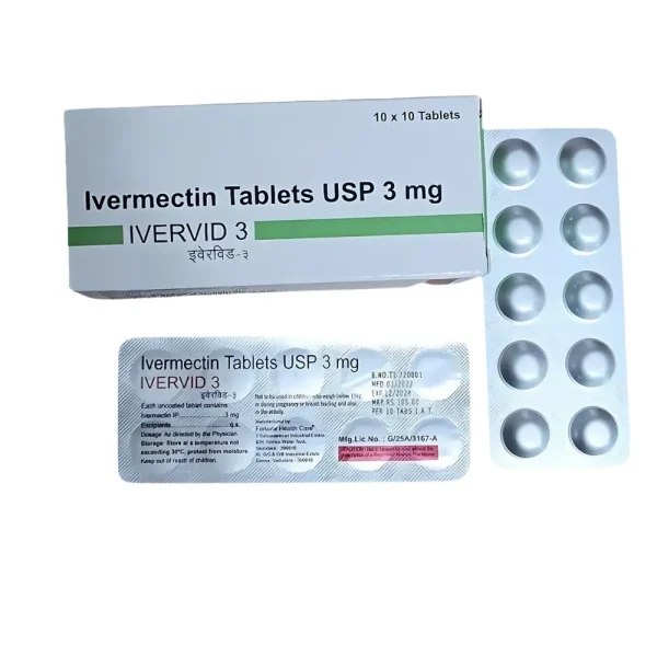 Ivervid 3 mg Tablet is an antiparasitic medication. It is used to treat parasitic infections of your intestinal tract, skin,