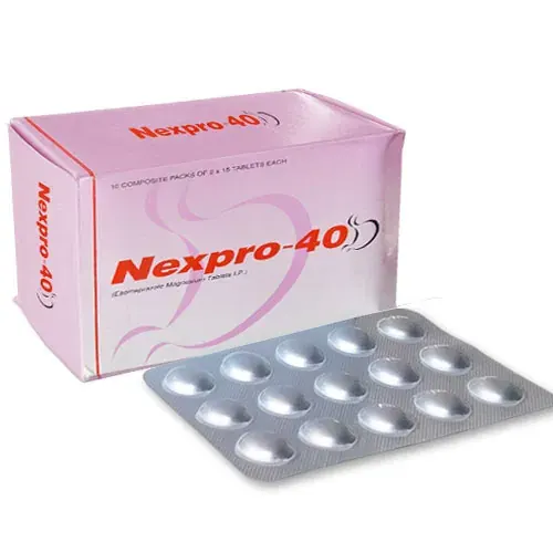 Nexpro (Esomeprazole) is a powerful proton pump inhibitor used to treat and prevent stomach ulcers and acid reflux