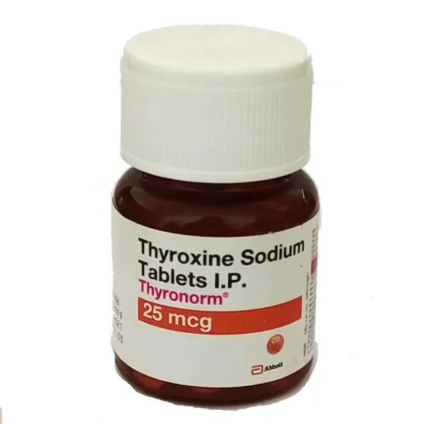 Thyronorm 25 mcg (Thyroxine Sodium) is a medicine used to treat an underactive thyroid gland | RX Supply