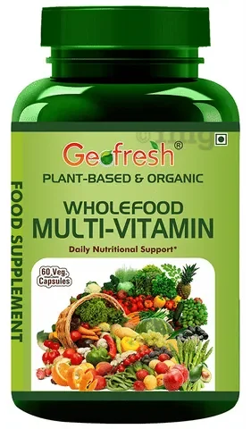 Geofresh Natural Plant Based & Organic Wholefood Multivitamin Capsule is a wholefood multi-vitamin