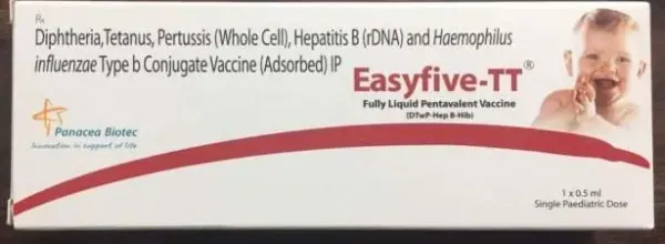 Easyfive-TT Vaccine is a 5 in 1 vaccine given to infants and young children-RX Supply