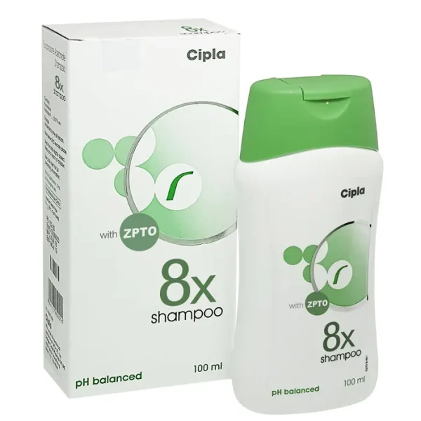 8X SHAMPOO (CICLOPIROX/ZINC PYRITHIONE) two powerful ingredients that help fight dandruff and keep your scalp healthy