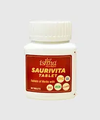 Ishna Saurivita Tablets contains the goodness of amla, ashwagandha, haldi, guduchi, and ginger.