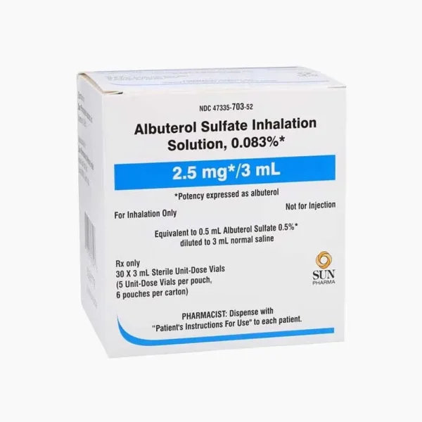 Albuterol Inhalation Solution is used to treat or prevent bronchospasm in patients-RX Supply