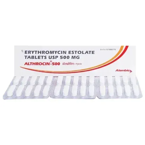Althrocin(Erythromycin)500 mg is a powerful antibiotic used to treat a wide variety of bacterial infections-RX Supply