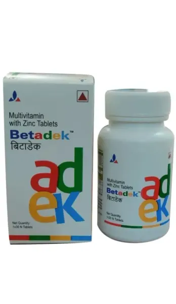 Betadek Tablet helps to replenish the deficient stores in the human body and aids in the metabolism of the body.