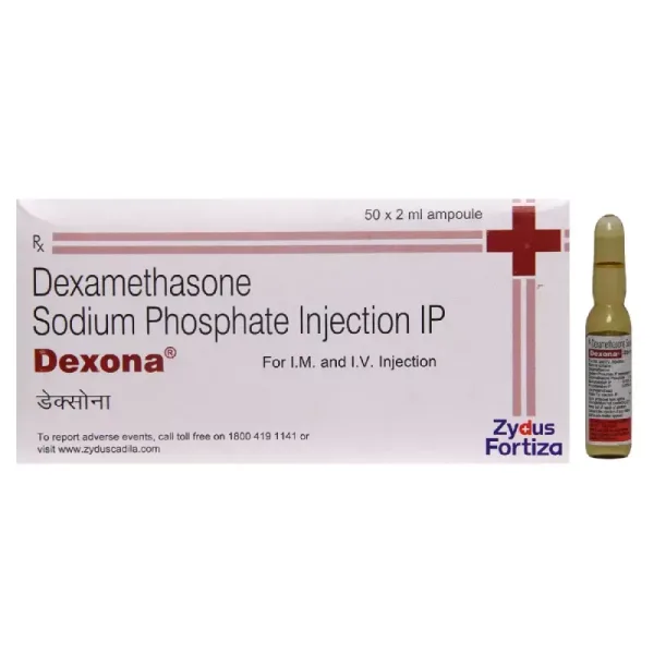 Dexona 4mg Injection (Dexamethasone) belongs to a group of medicines | RX Supply