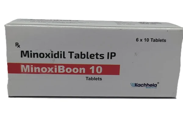 Minoxidil 10mg (MinoxiBoon) Tablet is a vasodilator used in the treatment of certain hypertension cases | RX Supply