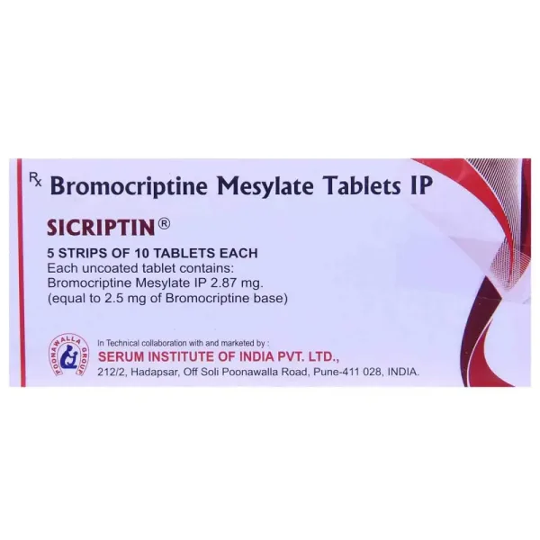 Bromocriptine 2.5 mg (Sicriptin)