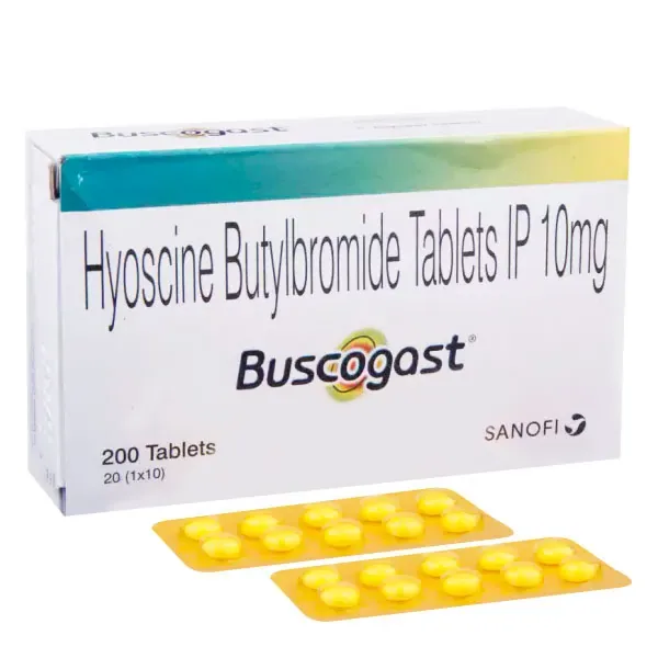BUSCOGAST 10 MG (HYOSCINE BUTYLBROMIDE)