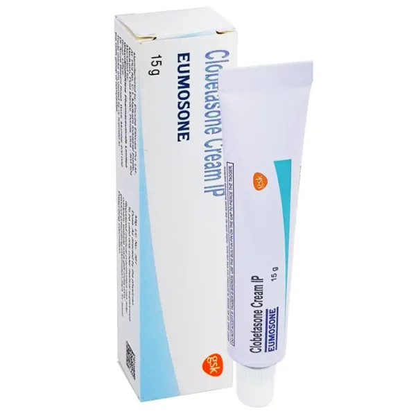 EUMOSONE CREAM (Clobetasone) is a topical steroid cream used to relieve redness, itching, and swelling caused by skin irritat