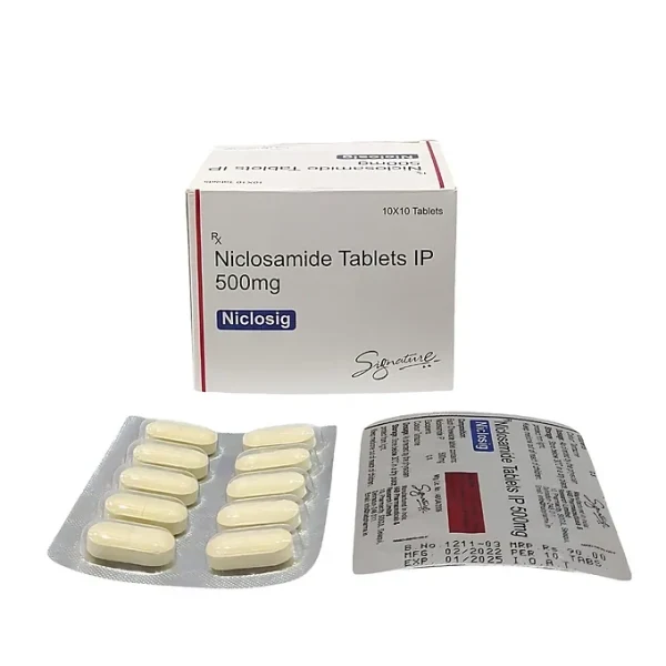 Niclosamide 500mg Tablet is an anti-helminitic medication. It is used in the treatment of worm infections
