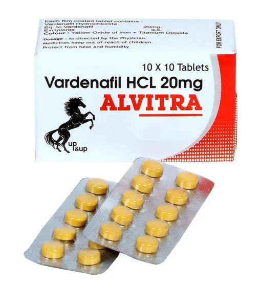 Alvitra 20mg (Vardenafil) online for a cheap price from a reputable source to treat Erectile-RX Supply