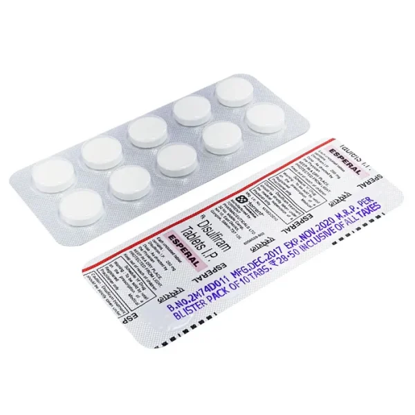 ESPERAL 250MG (DISULFIRAM) is an effective medicine used in the treatment of alcohol addiction.