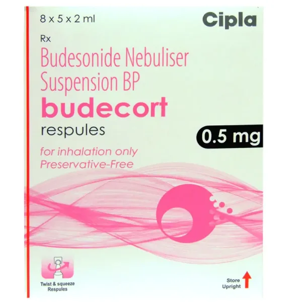 Budecort Respules 0.5mg (Budesonide) is used to prevent the symptoms of asthma | RX Supply