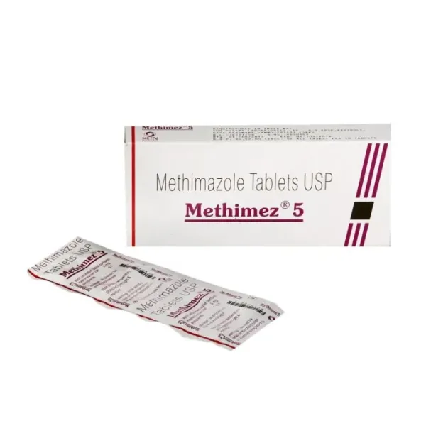 Methimazole 5 mg (Methimez 5) belongs to a group of medicine called anti-thyroid agents | RX Supply