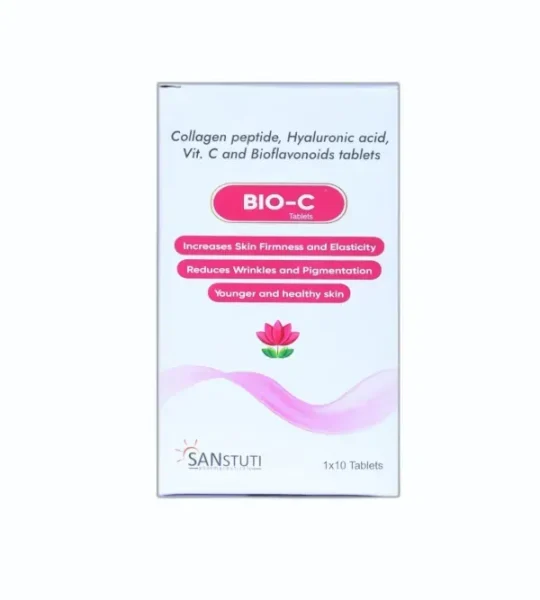 Bio-C Tablet contains collagen peptide that helps promote the skin and skeletal system’s health and may help improve osteoart