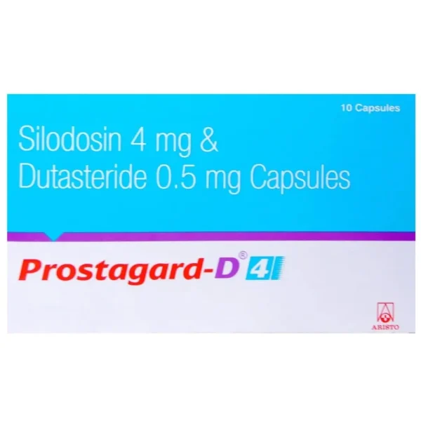 Prostagard D4 Capsule (Silodosin 4 mg / Dutasteride 0.5 mg) is a combination of two-RX Supply