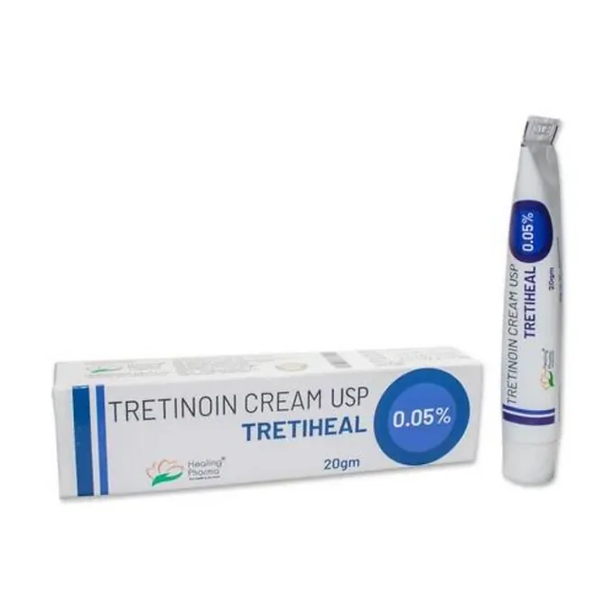 Tretinoin Cream 0.05% (20Gm) is a form of vitamin A that is used to treat acne which appears as spots or pimples on your face