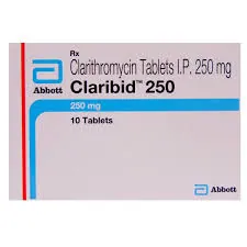 Claribid 250mg Tablet (Clarithromycin) is an antibiotic used to treat various types of infections-RX Supply