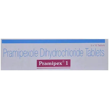 Pramipex 1 mg Tablet is used in the treatment of Parkinson's disease and restless leg syndrome /RX Supply