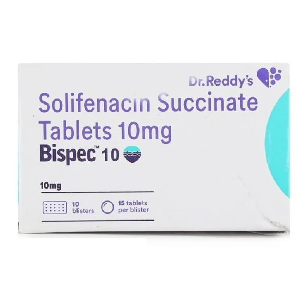 Bispec 10 Tablet (Solifenacin 10mg) is a muscarinic antagonist that is used in the treatment-RX Supply