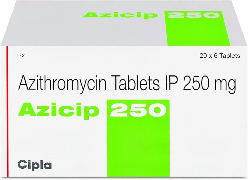 Azithromycin 250MG (Azicip) is an antibiotic used to treat various types of bacterial infections-RX Supply