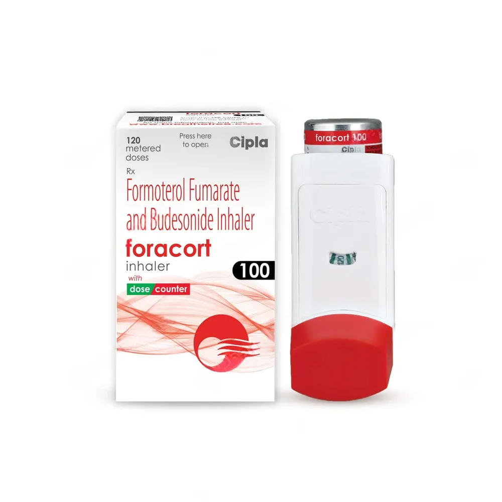 Foracort Inhaler 100 (Budesonide/Formoterol) is a combination of two medicines | RX Supply
