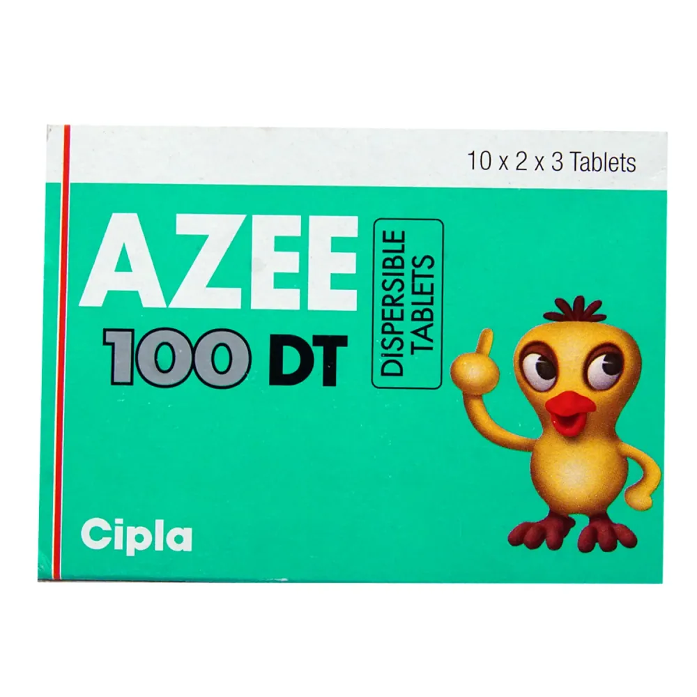 AZEE DT 100MG TABLET is used in pediatric patients to manage mild-to-moderate infections -RX Supply
