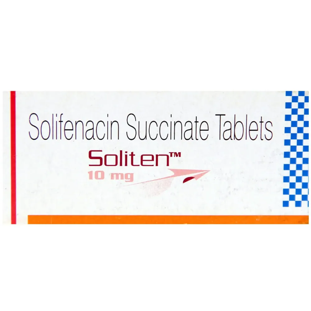 Soliten 10 mg Tablet (Solifenacin 10mg) is a muscarinic antagonist that is used in the treatment-RX Supply