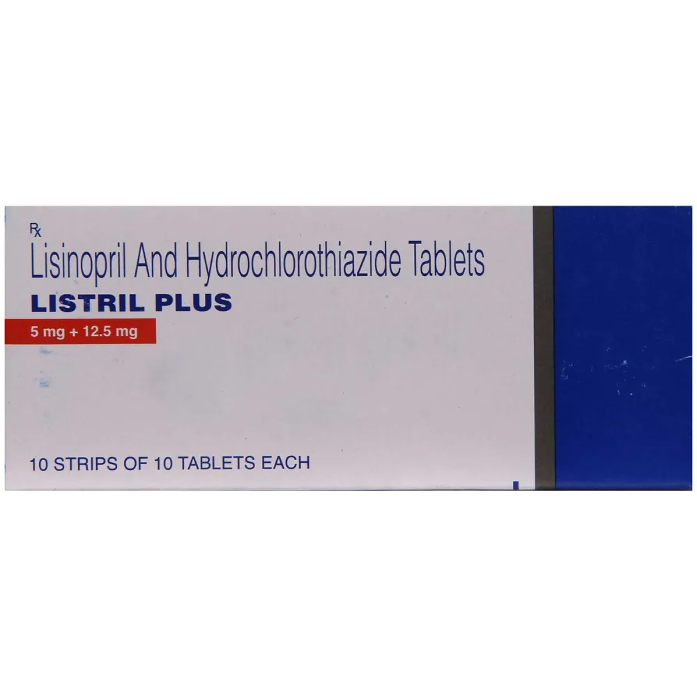 Listril Plus Tablet (Lisinopril and Hydrochlorothiazide) is a medicine used to treat hypertension-RX Supply