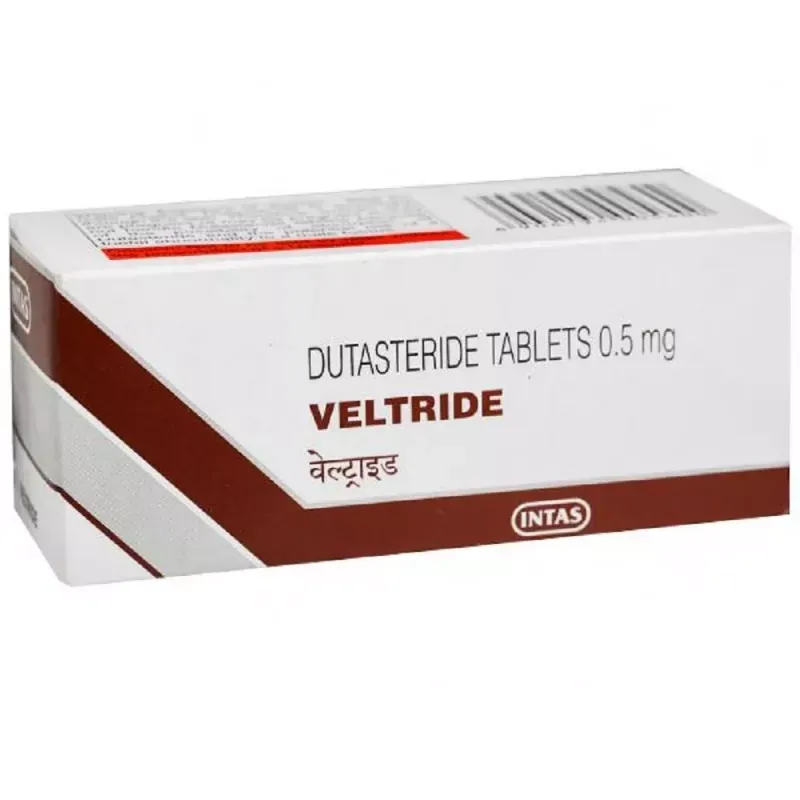 Veltride 0.5 mg Tablet (Dutasteride 0.5mg) is used in the treatment of benign prostatic hyperplasia-RX Supply