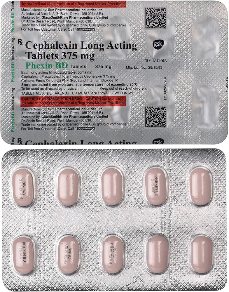 Phexin BD 375MG (Cefalexin) is an antibiotic used to treat various bacterial infections | RX Supply