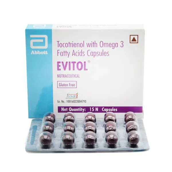 Evitol Capsule is tocotrienol with omega- fatty acids capsule.